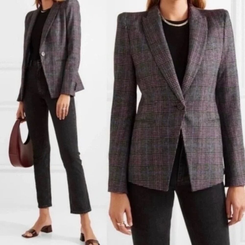 Veronica Beard Gray Plaid Blazer